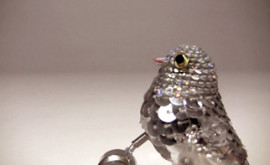 Christmas decoration bird with sequins