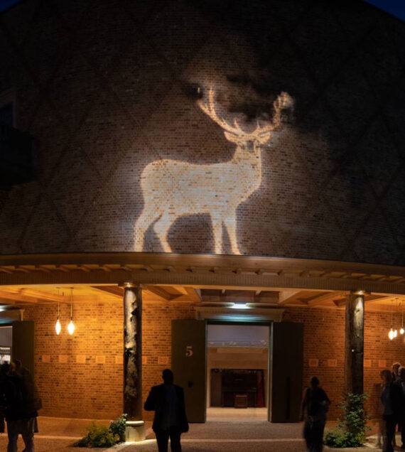 Grange Park Opera - Deer Illustration projection 2019