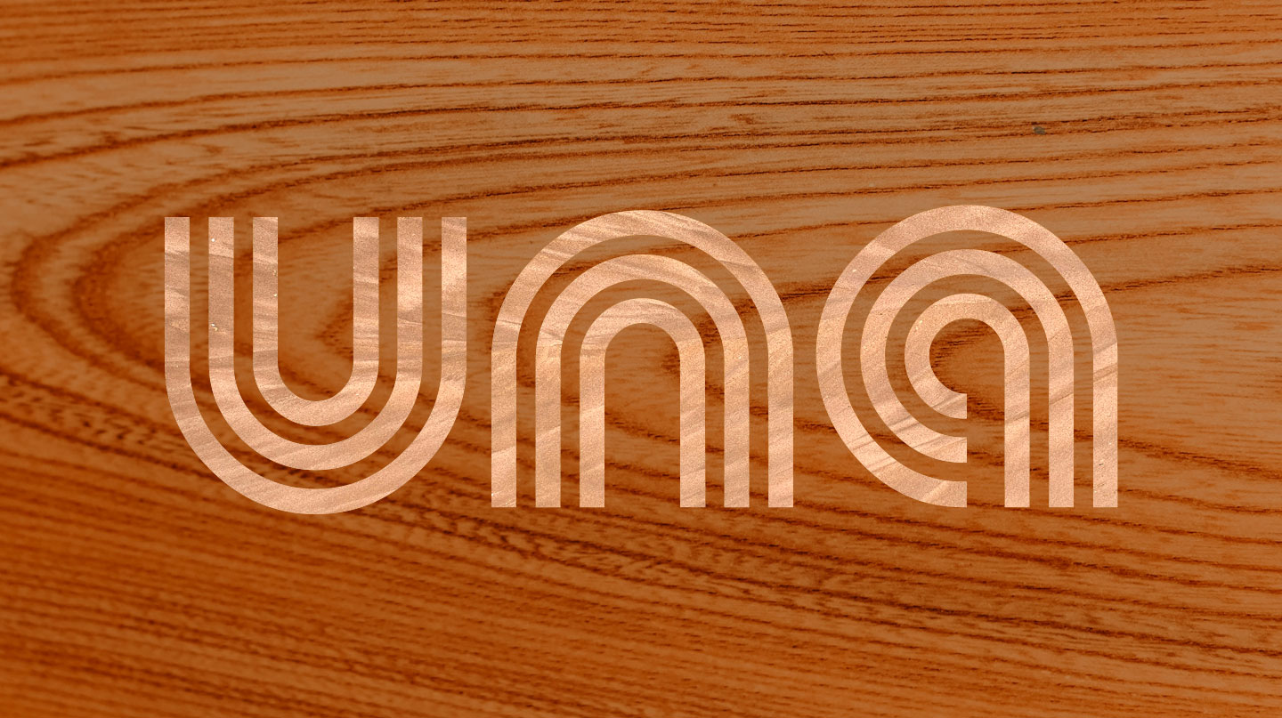 Hotel Una logo design - Wood - Toop Studio